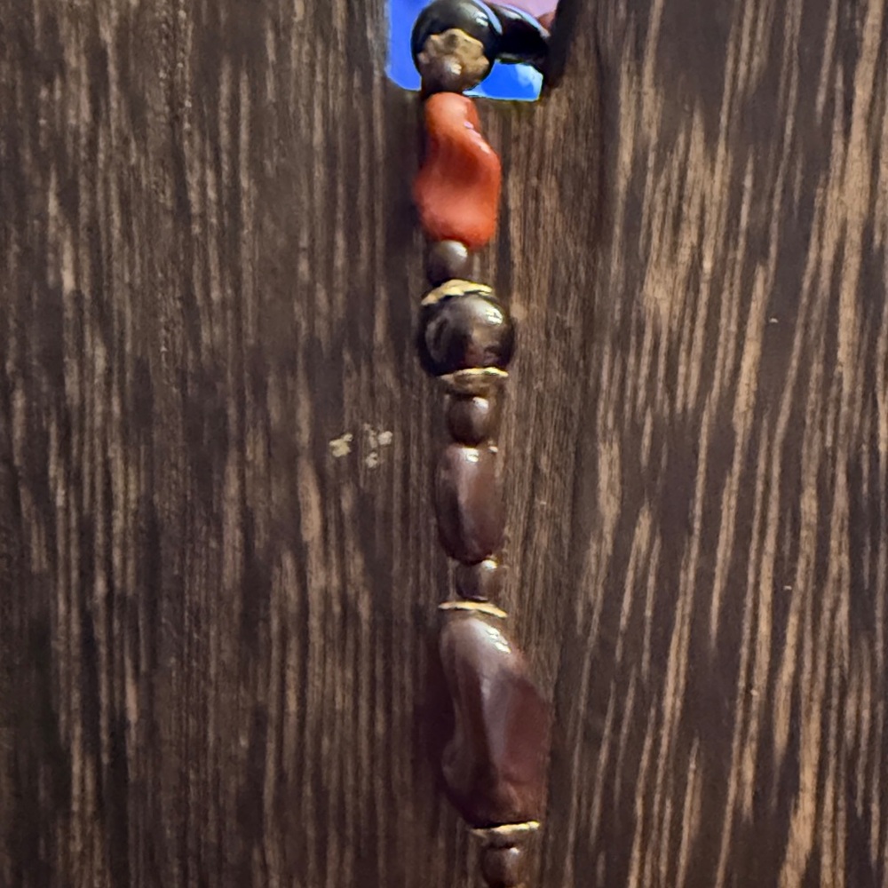MIRIAM HASKELL Brown and Orange Beaded CHOKER - Picture 4 of 11